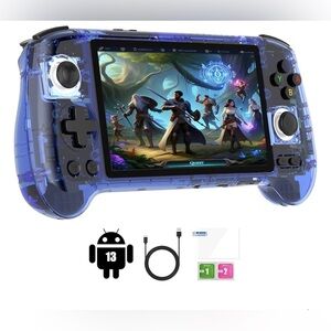Anbernic RG556 Blue Transparent Retro Handheld Game Console 8GB RAM 5.4” Screen